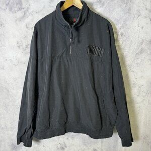 Vintage Air Jordon Nike Jacket Mens XL Black 1/4 Zip Basketball